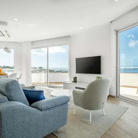 Blue Beach Ocean View - Porto De Mos Apartment